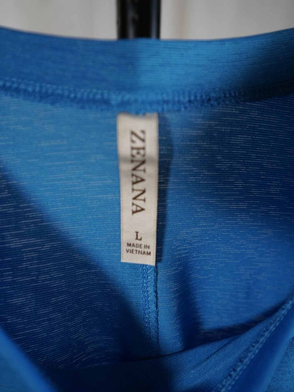 Zenana Blue Oversized Hi Low Long Sleeve Top L - Picture 2 of 7